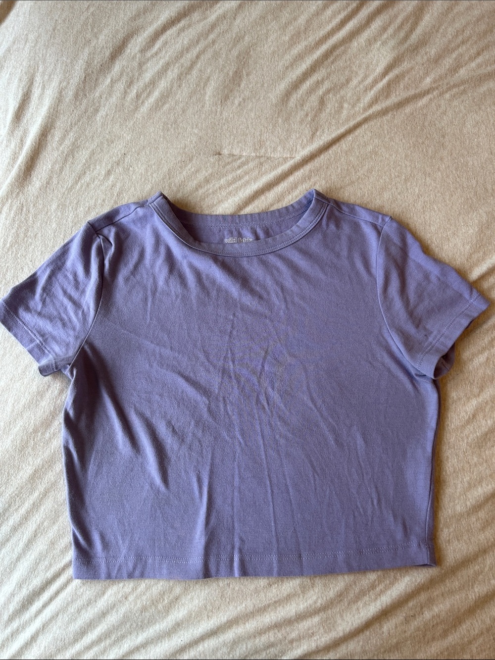 wild fable Lilac Short Sleeve Crew Crop Top